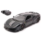 FERRARI 488 PISTA 2018 DARK BLU 1:24 Burago Auto Stradali Die Cast Modellino