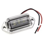 12-24v 6 led nummer registreringsskylt Ljus Båtdäck Gångväg Steglampa Rv Trailer