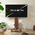 Sturdy Wood Floor TV Stand with Mount Shelf Rack for 32-65in LCD LED Load 40KG