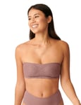 Sloggi Womens Zero Feel Lace 2.0 Bandeau Bra - Brown Polyamide - Size X-Small