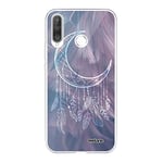 Evetane - Coque Silicone Compatible Huawei P30 - Protection Intégrale 360, Fine et Transparente - Coque Avant & Arrière - Haute Résistance - Lune Attrape Rêve