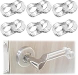 Lot De 6 Bouchons De Poignée De Porte En Pvc ¿ Ensemble De Bouchons De Porte Transparents ¿ Protégez La Poignée De Porte Et La Poignée De Fenêtre ¿ Figure 8 Double Trou