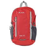 JAM Trek Backpack Red Grey 25L Waterproof Comfortable Rucksack with Thick Padded Back Panel and Secure iPad Pocket Ideal For College Hiking Festival Camping Travel Lightweight Strong Chest Strap