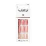 Tekokynnet imPRESS Press-On Manicure Bare But Butter Short Nails, 30 kpl.