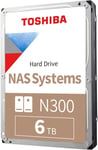 6Tb N300 Internal Hard Drive Nas 3.5 Inch Sata Hdd Supports Up To 8 Drive Bays Designed For 24/7 Nas Systems,New Generation (Hdwg480Uzsva)