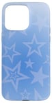 Coque pour iPhone 15 Pro Max Esthétique Aura Blue Star Cute Blue Gradient