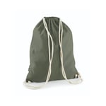 Westford Mill Cotton Gymsack - ryggsäck - Olive Green - One Size