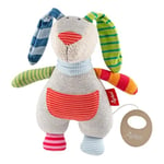 Sigikid- Lapin Ringel Dingel Peluche Musicale avec boîte à Musique, Recommandé dès la Naissance, 39435, Gris/Multicolore, Taille Unique