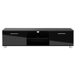 MMT HT01 Black High Gloss TV Stand Cabinet Unit for 42 55 65 inch TV's 140 cm Wide