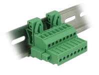 DELOCK – Terminal block set for DIN rail 8 pin with screw lock (65940)