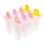 Ice Lolly Maker Silicone Ice Cream Popsicle Moulds Reusable Sticks 8 Cavities