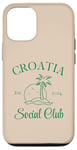 Coque pour iPhone 15 Croatie Social Club Voyage en plein air Croatie Vacances