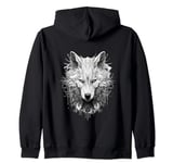 White Wolf: The Essence of a Predator at the Pinnacle Zip Hoodie