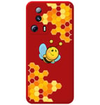 Housse En Silicone Liquide Rouge Pour Xiaomi 13 Lite 5G Design Abeille Dessins