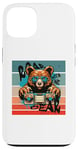 iPhone 13 Bear boombox retro vintage sunglasses cool music paws detail Case