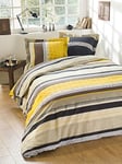 CALITEX Queenie 3-Piece Bedding Set, 240 x 220 cm, 100% Cotton, Mustard, 240_x_220_cm