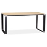 Bureau Design "Hovik" 160cm Naturel & Noir