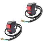 2-pack motorcykelstyre omkopplare Switch Switch Switch Vlo Motorcycle Pices Rglage Led Strålkastare Scooter Fordon elektrisk - Snngv