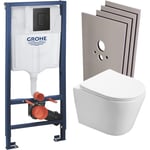 Grohe Pack Bati-support+WC suspendu sans bride+abattant frein de chute+Set de montage (RapidSL-Infinitio-KF0-sabo)