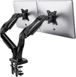 HUANUO Dual Monitor Stand for 13 to 30 Inch Screens, Dual Monitor Arm Desk Mount