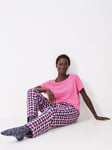 Crew Clothing Flannel Pyjamas, Pink/Multi