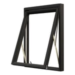 Vridfönster NorDan Tanum BlackLine 3-Glas Aluminium