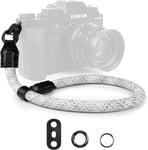 Dragonne Appareil Photo,Dragonne de Poignet pour Appareil Photo Sangle Poignet Appareil Photo pour Sony A6000 A6400 A6700 A7IV Canon eos Nikon Fujifilm-Blanc Camouflage