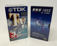 4 x E180 Blank VHS Cassette Tapes  Brand New & Sealed TDK TV180 (x 3) BBC (x1)