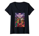 Marvel Women of Marvel Storm Rogue Jean Grey Scarlet Witch T-Shirt avec Col en V