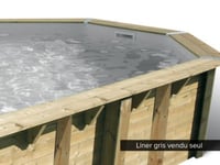 Liner seul Gris pour piscine bois Océa 8,60 x 4,70 x 1,30 m - Ubbink