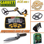 Garrett - Détecteur De Métaux Ace 400 i avec 3 Accessoires Inclus (casque audio, protège disque, protège pluie boîtier)+ Couteau De Fouille