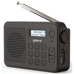 GROOV-E MADRID RECHARGEABLE FM/DAB DIGITAL RADIO WITH ALARM CLOCK - GVDR10BK