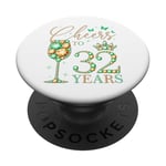 Félicitations aux femmes de 32 ans, 32 ans, 32e anniversaire de leur reine PopSockets PopGrip Adhésif