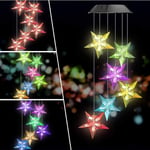 TIVOGZ LED Solaire Coeurs/Boules de Cristal/étoiles carillons éoliens Couleur de la lumière Changeante Jardin Lampe Suspendue extérieure Spinners de Jardin décoratifs pour Patio Yard Party Decor