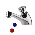 Delay Action Bathroom Tap Vision Self-Closing Bath Basin Chrome ENKI BT4000