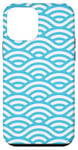 Coque pour iPhone 12 mini Motif simple vagues bleues sans couture