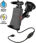 RAM Mount Quick-Grip Waterproof Wireless Charging Suction Cup Mount