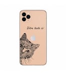 Coque Iphone 11 PRO chat personnalisee noir transparente