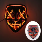 Uusi hauska LED Neon EL Wire Light Up Mask Halloween Masquerade Carnival Party Rave pääsiäisasu Cosplay hehkuva naamio