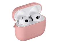 Laut Pod - Fodral för trådlösa hörlurar - aluminium, silikongummi - rosaskimrande - för Apple AirPods (3:e generationen)