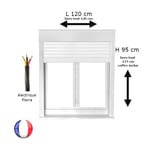 Gefradis - Fenêtre avec volet roulant électrique pvc h 95 x l 120 cm 2 vantaux