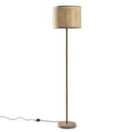 Lampadaire Keiko métal imitation bois, hauteur 161 cm - Marron