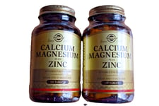 2 X 100 Solgar Calcium Magnesium Plus Zinc 200 Tablets - Healthy Bones, Teeth