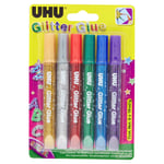 UHU Glitter Glue - Colle scintillante colorée sous blister 6x10ml