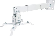 9468 Support Plafond Pour Vidéoprojecteur Support Mural Universel Pivotant Inclinable Max. 20 Kg Blanc