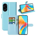 Oppo A78 4G      Pu Wallet Case    [Lightblue]