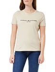 Tommy Hilfiger Women Short-Sleeve T-Shirt Crew Neck, Beige (Light Sandalwood), XS