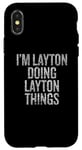 Coque pour iPhone X/XS Je suis Layton qui fait Layton Things Funny Vintage