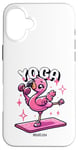 Coque pour iPhone 16 Plus Yoga Drôle Flamingo Mignon Fitness Entraînement Femmes Gym