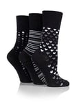 Heat Holders 3 Pair Ladies Gentle Grip Bamboo Socks - Multi, Multi, Women